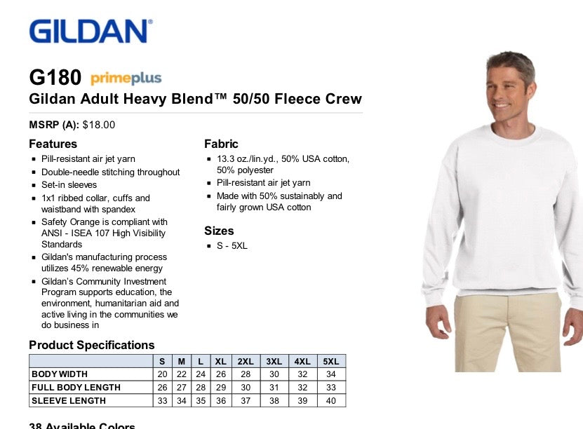 CREW NECK ACROSS BACK
