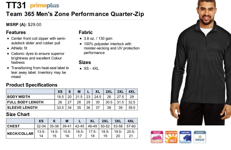 PERFORMANCE 1/4 ZIP